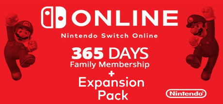 Nintendo Switch Online Family Membership 365 Days + Expansion Pack US