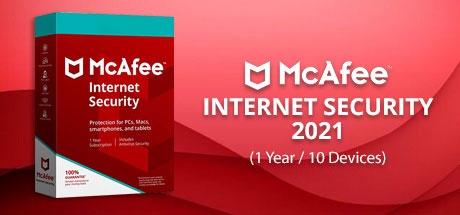 McAfee Internet Security 2021 (1 Year / 10 Devices)